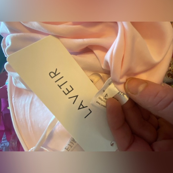 Powder pink sequined prom dress - Picture 2 of 3